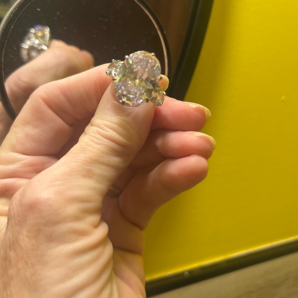 Silver Created Diamond Ring Silver Created Diamond Ring